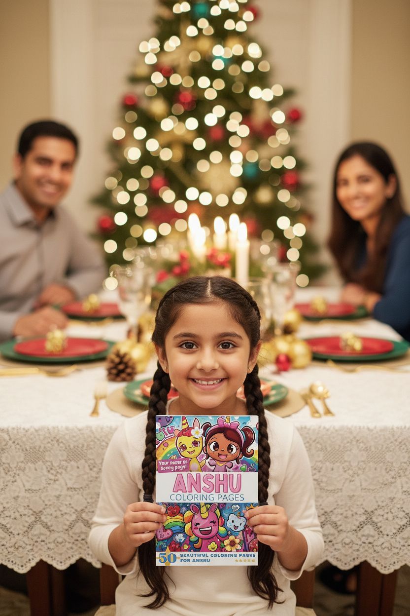 Anshu Christmas coloring pages gift