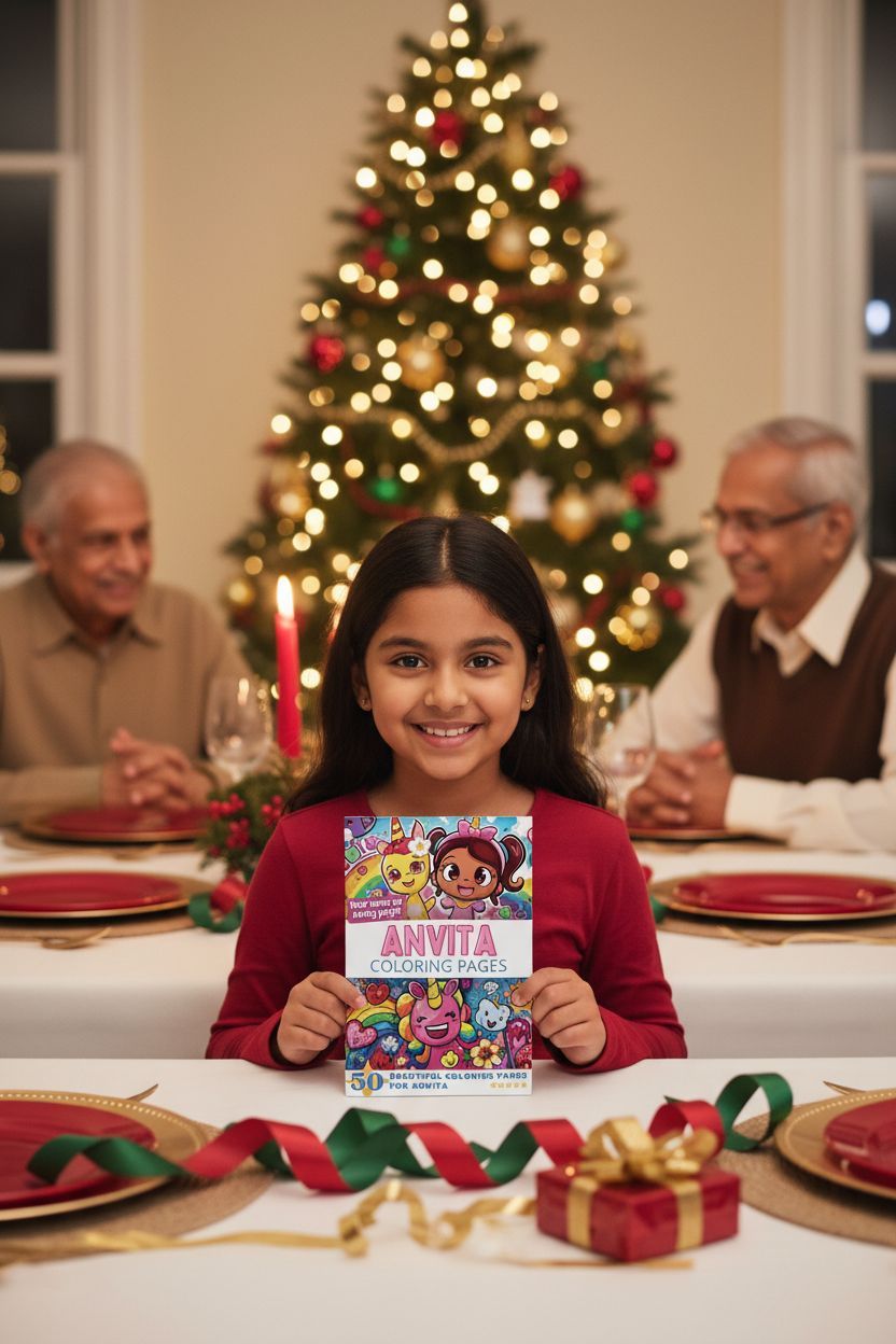 Anvita Christmas coloring pages gift