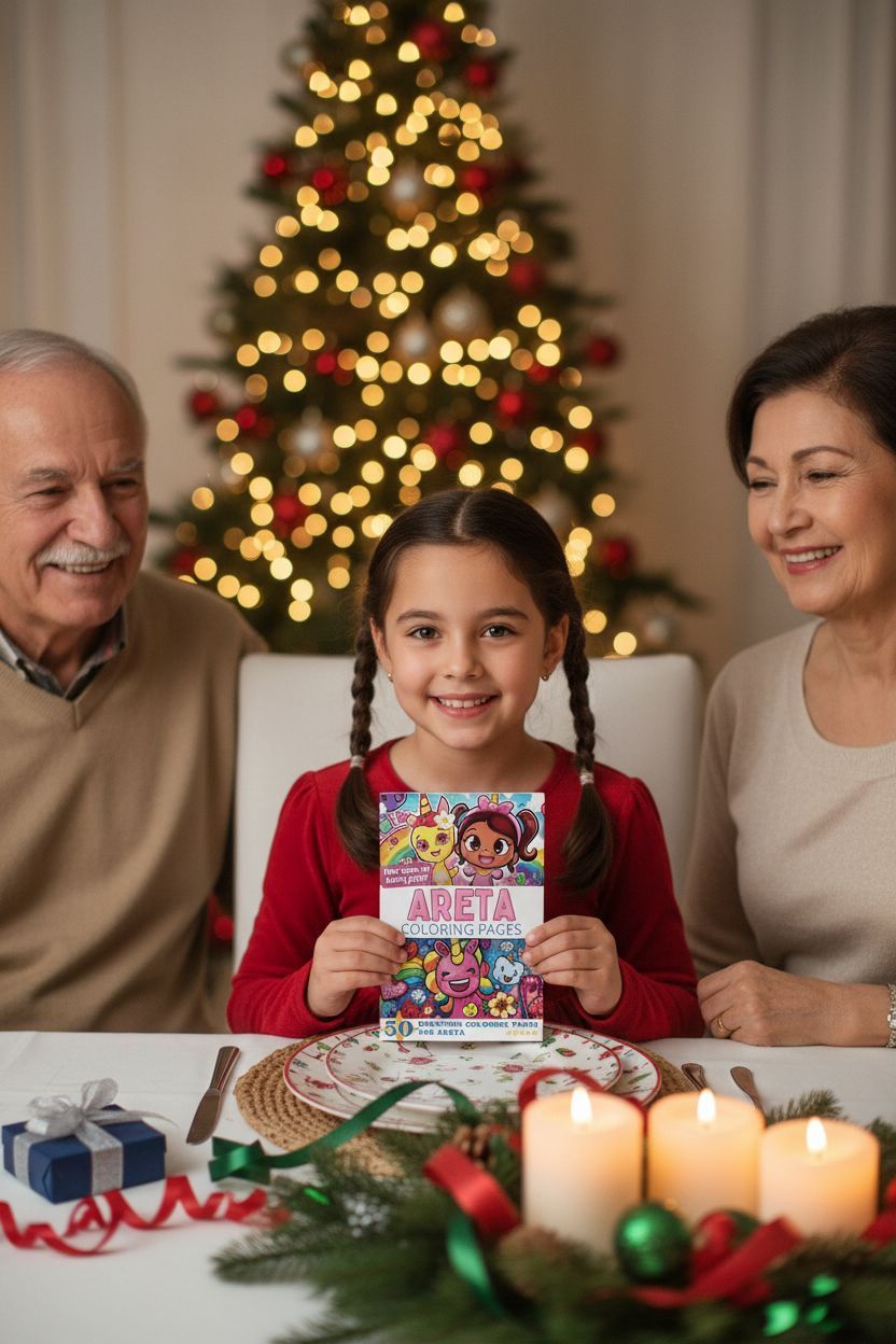 Areta Christmas coloring pages gift