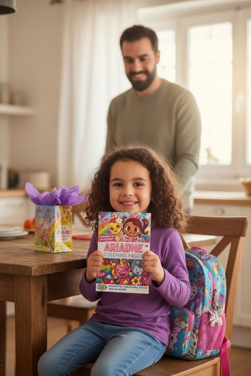 Ariadne coloring book in use