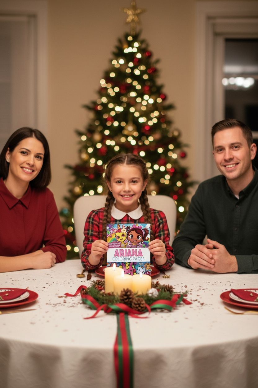 Ariana Christmas coloring pages gift