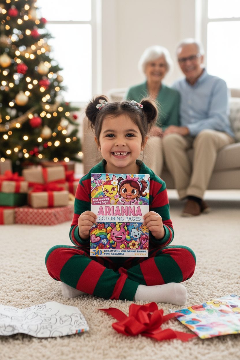 Arianna Christmas coloring pages gift
