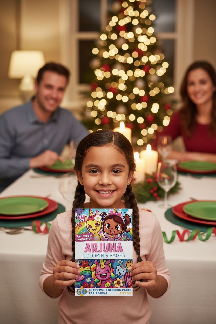 Arjuna Christmas coloring pages gift