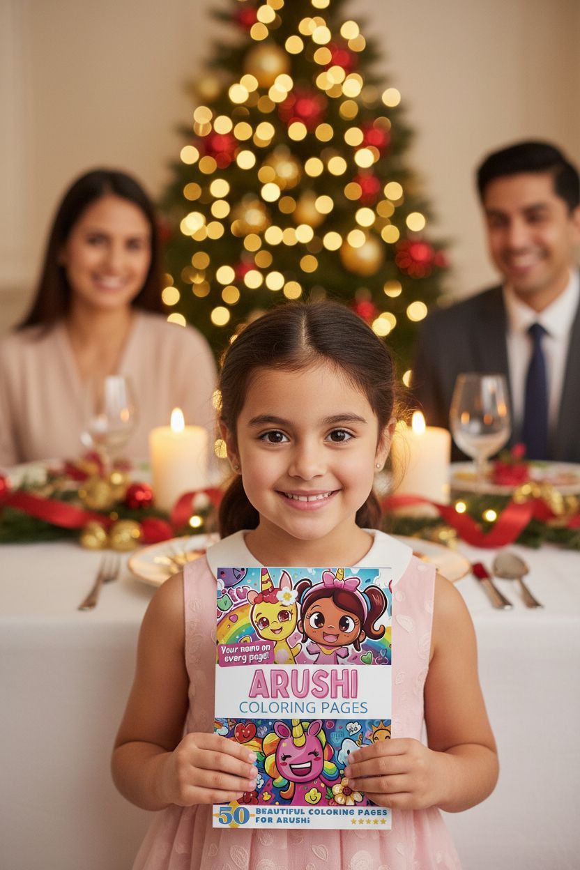 Arushi Christmas coloring pages gift