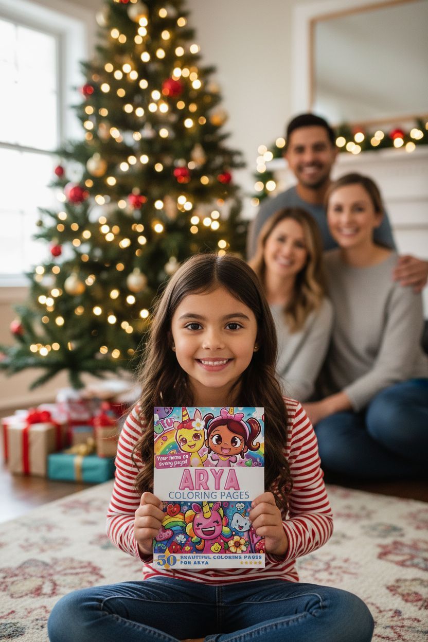 Arya Christmas coloring pages gift