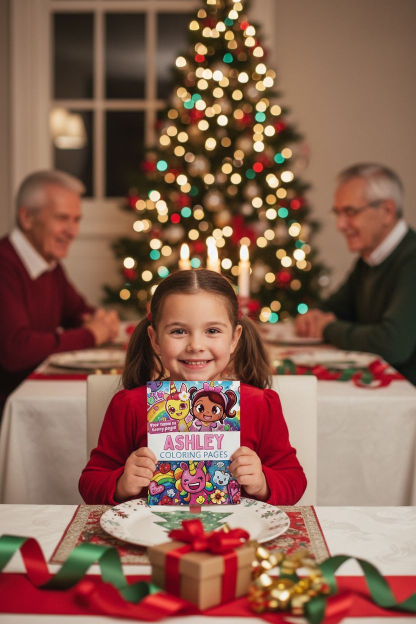 Ashley Christmas coloring pages gift