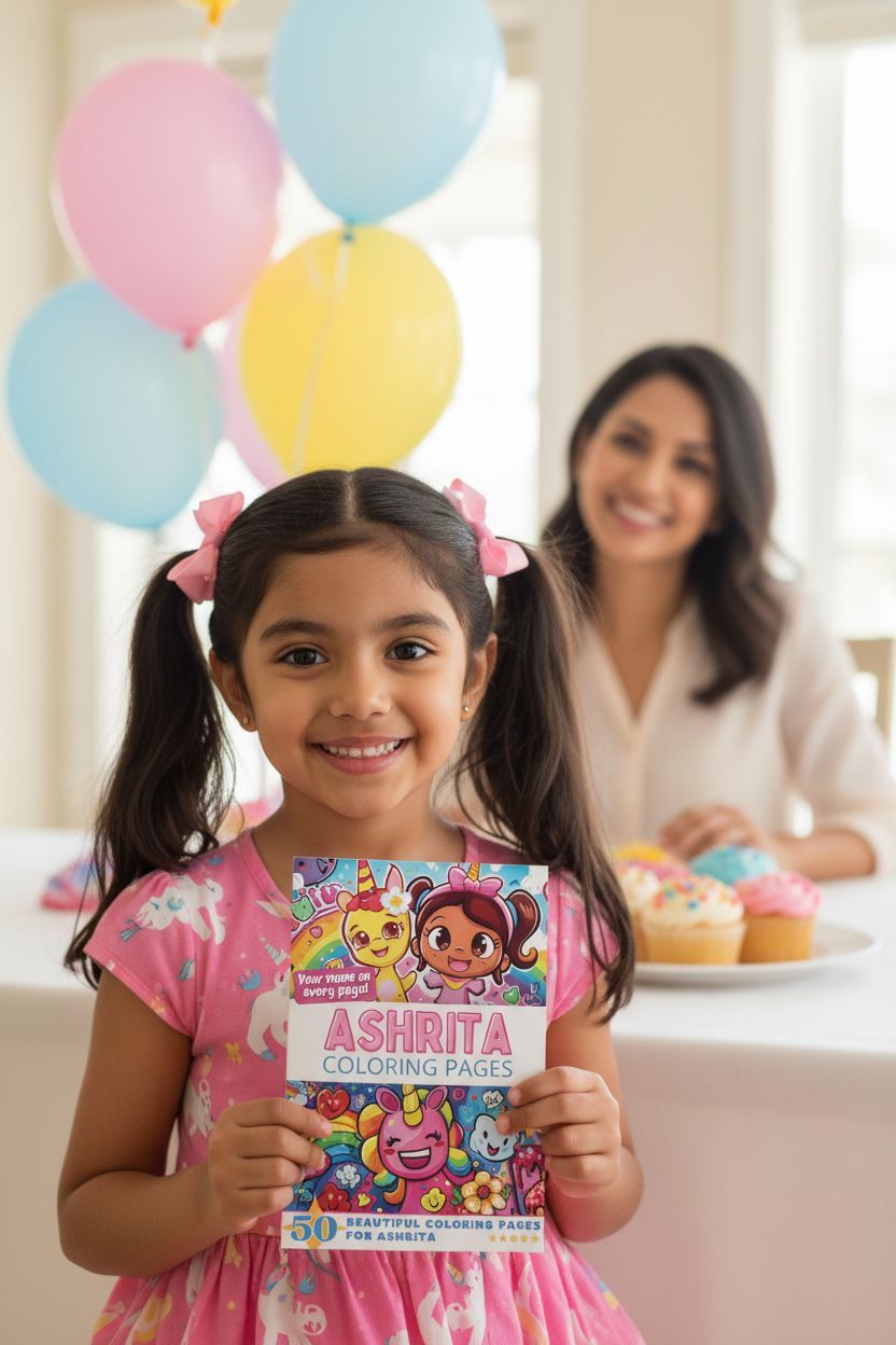 Ashrita coloring book in use