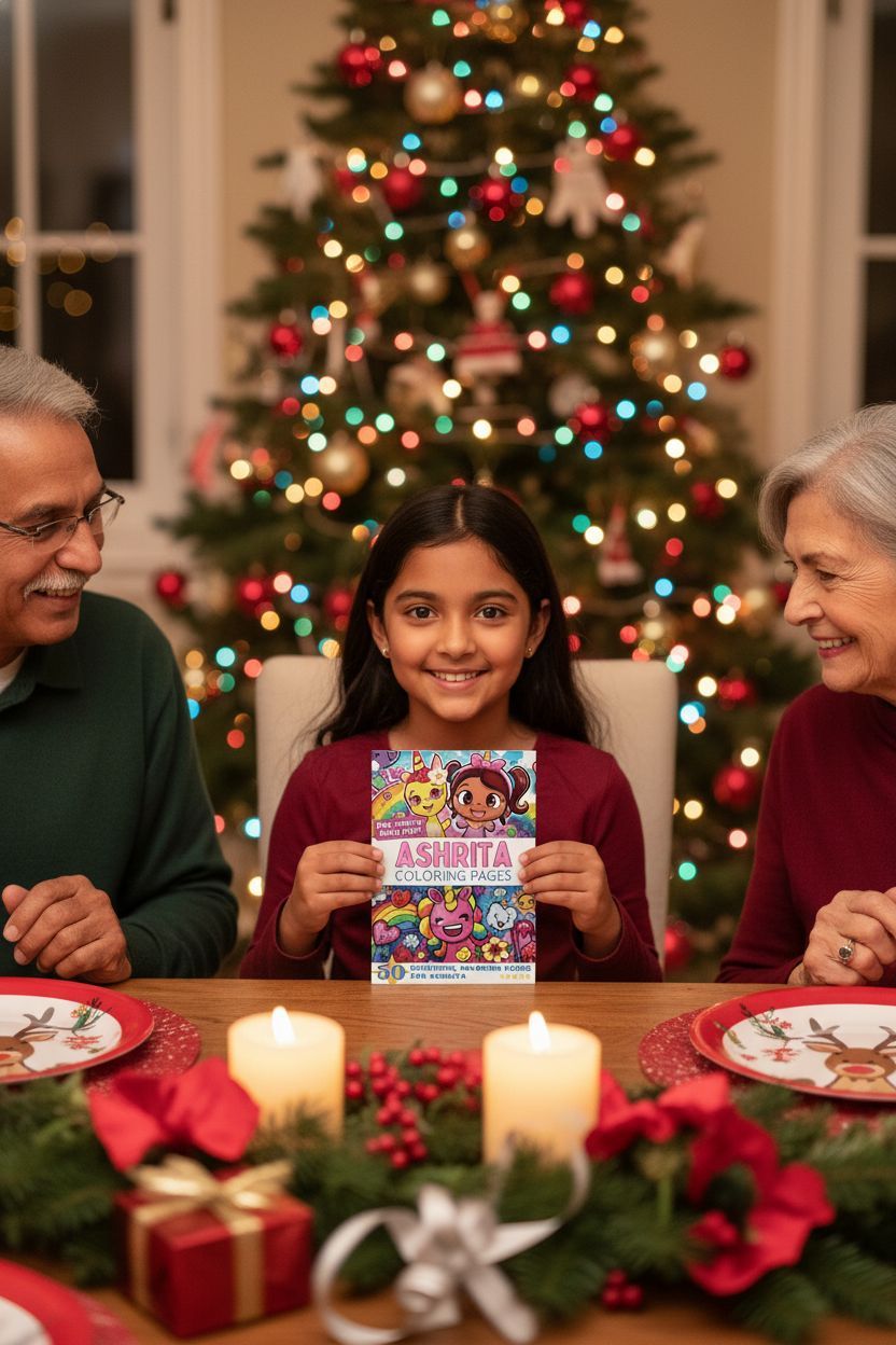 Ashrita Christmas coloring pages gift