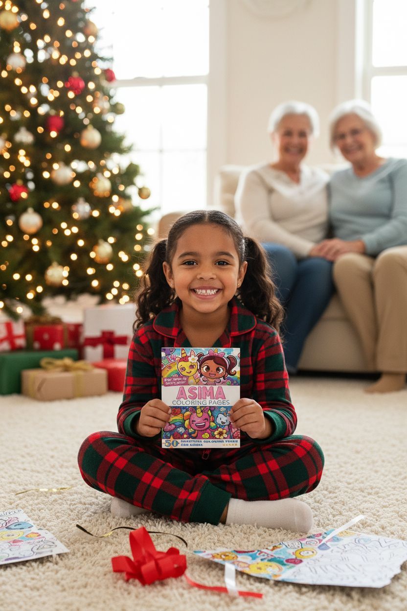 Asima Christmas coloring pages gift