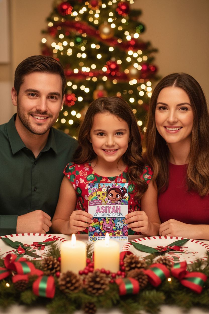 Asiyah Christmas coloring pages gift