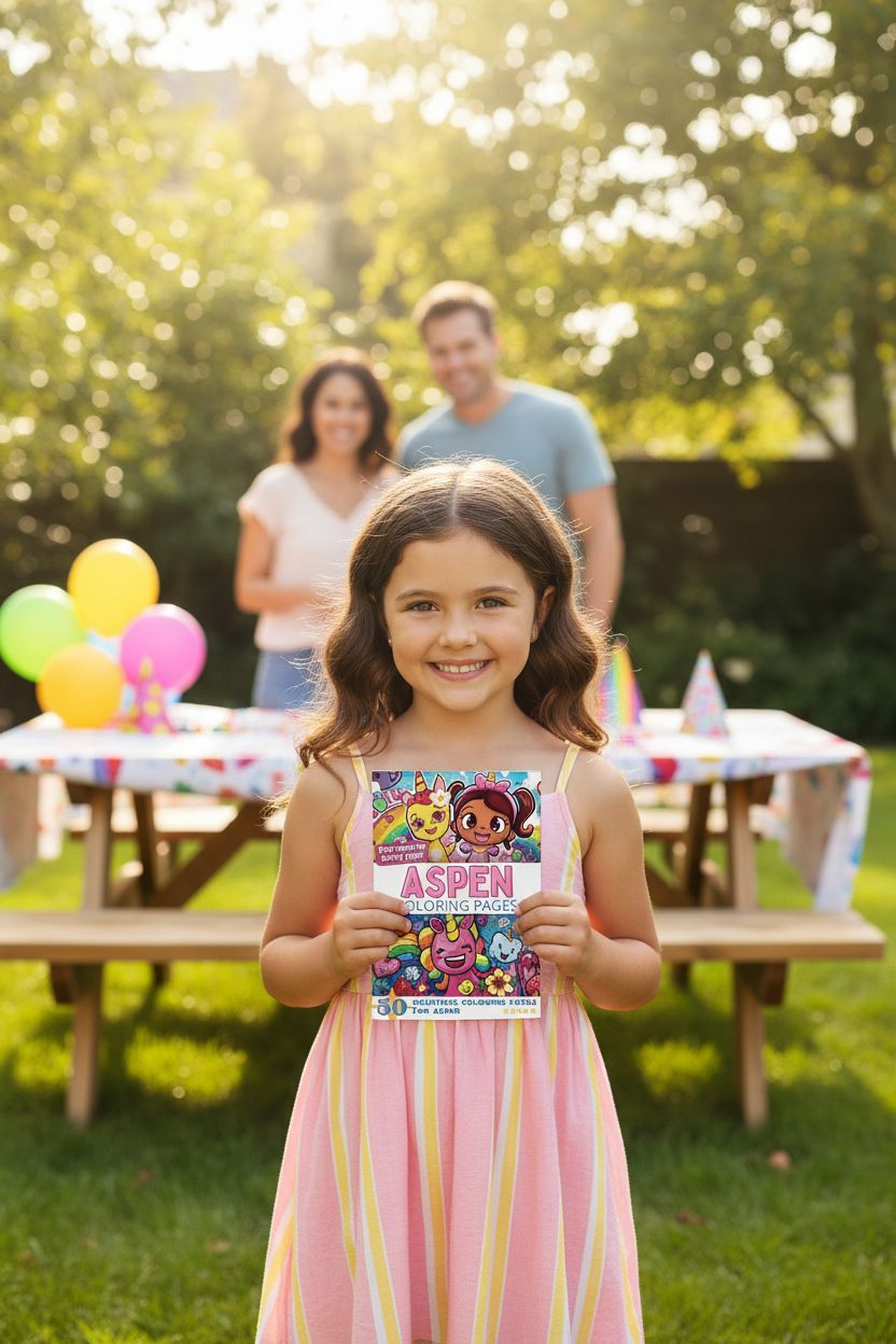 Aspen coloring book in use