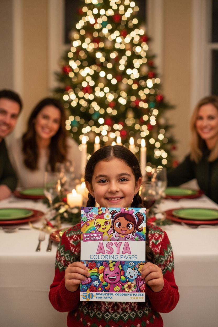 Asya Christmas coloring pages gift