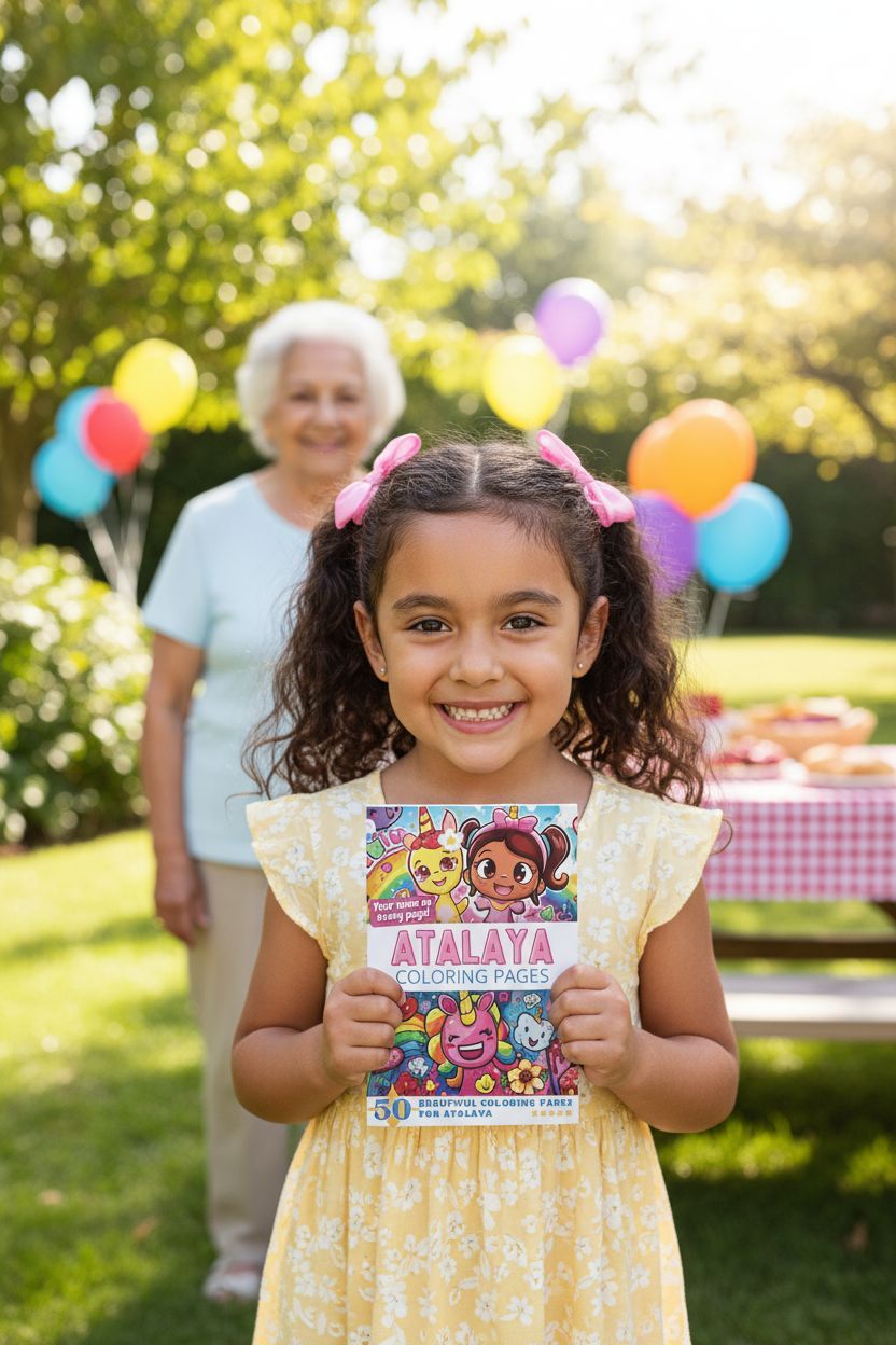 Atalaya coloring book in use