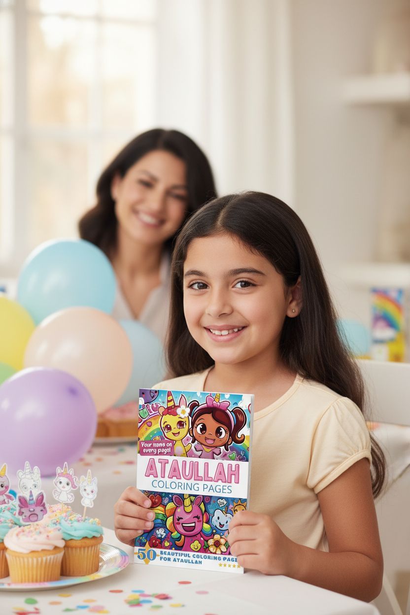 Ataullah coloring book in use