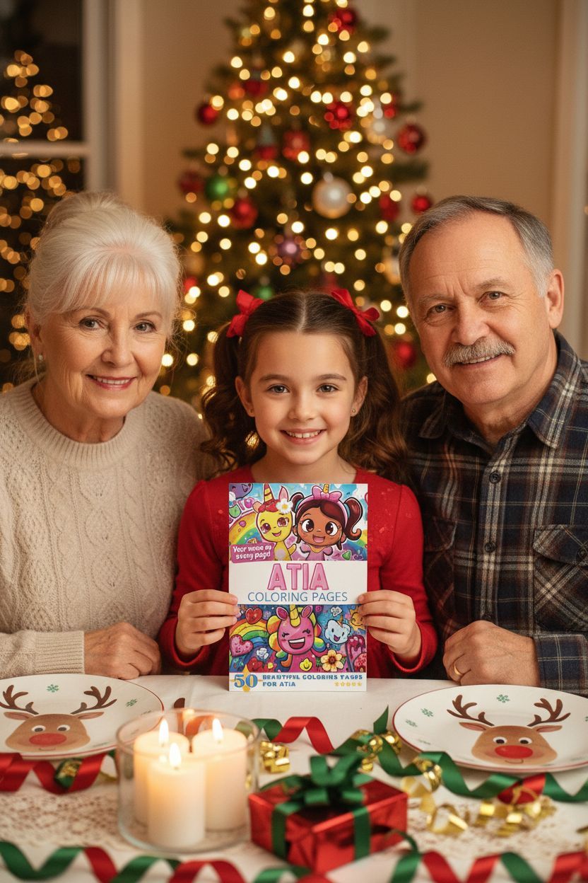 Atia Christmas coloring pages gift