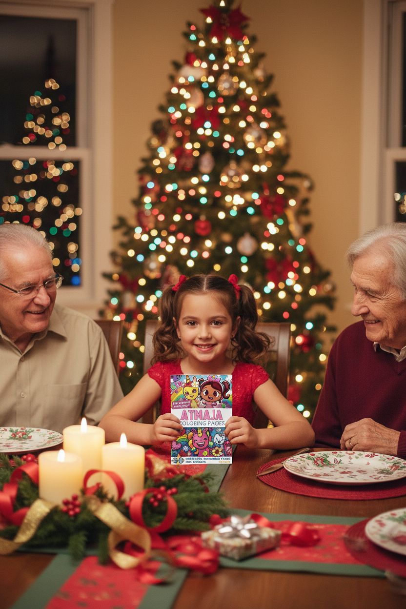 Atmaja Christmas coloring pages gift