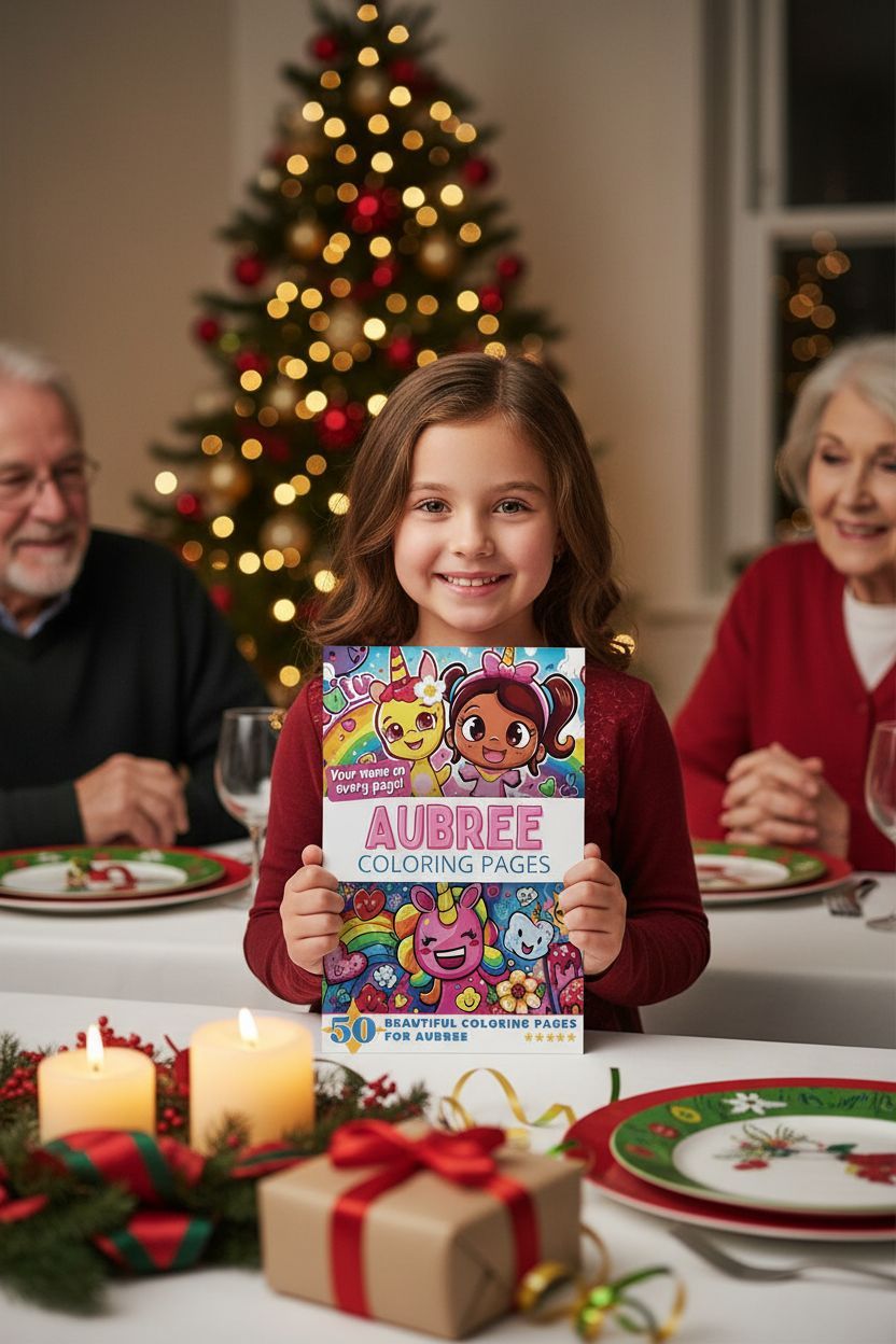 Aubree Christmas coloring pages gift