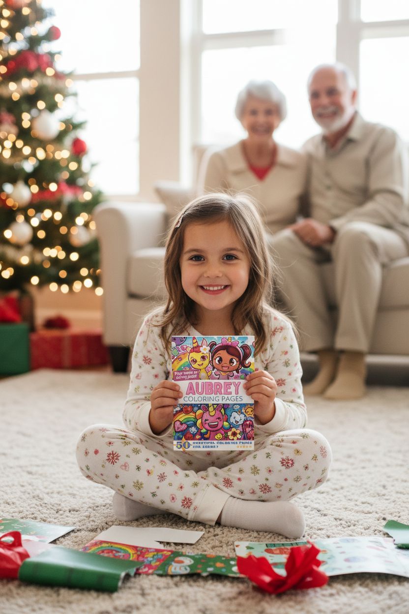 Aubrey Christmas coloring pages gift
