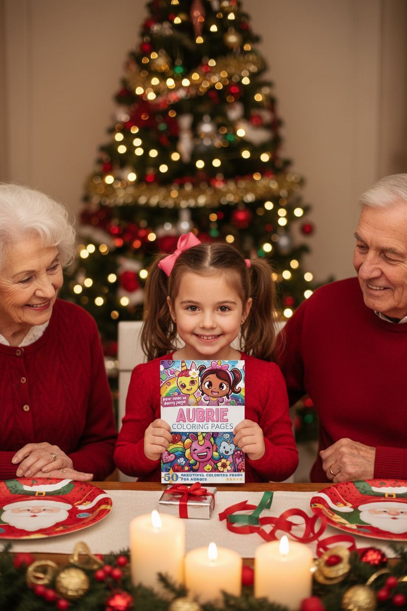 Aubrie Christmas coloring pages gift