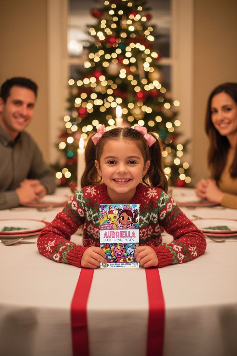 Aubriella Christmas coloring pages gift