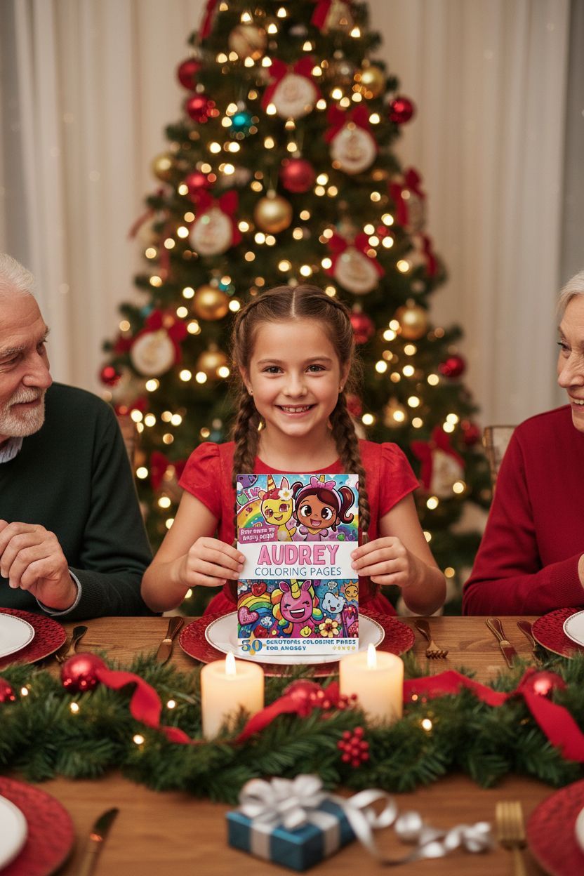 Audrey Christmas coloring pages gift
