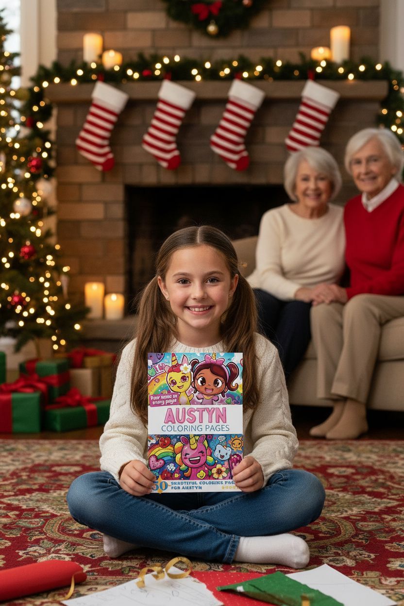 Austyn Christmas coloring pages gift