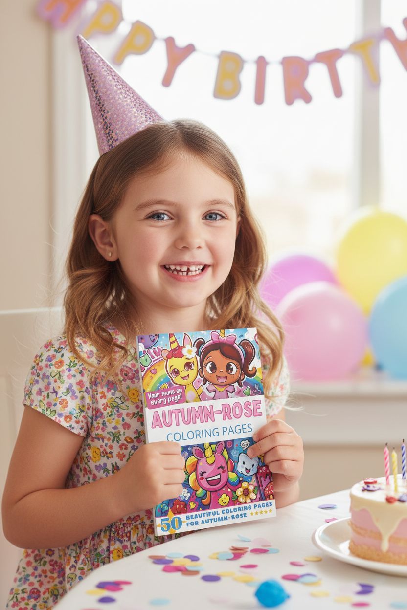 Autumn-Rose coloring book in use