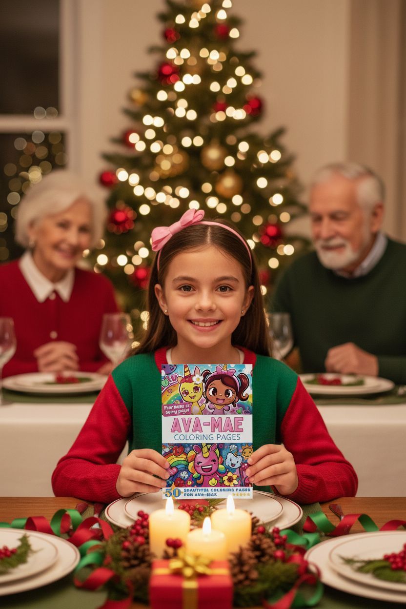 Ava-Mae Christmas coloring pages gift