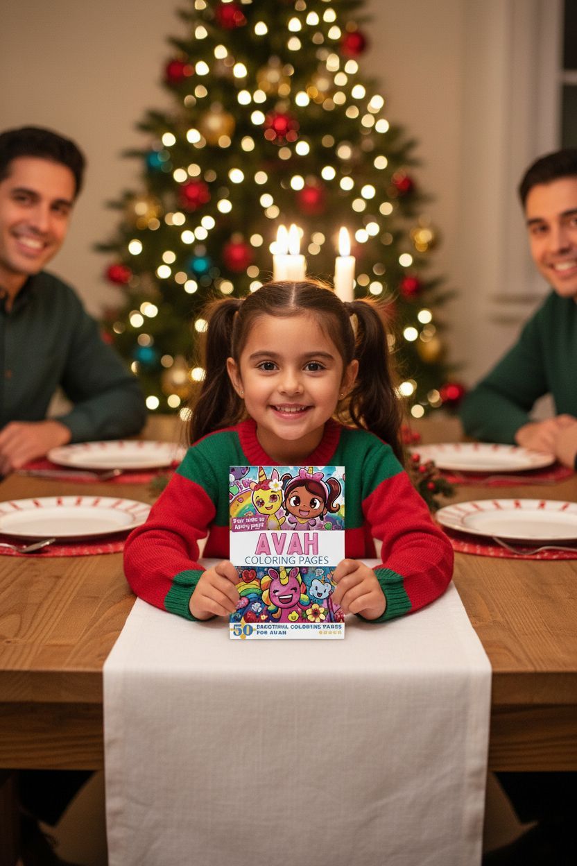 Avah Christmas coloring pages gift