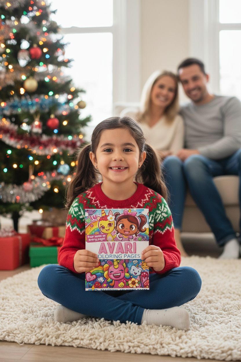 Avari Christmas coloring pages gift