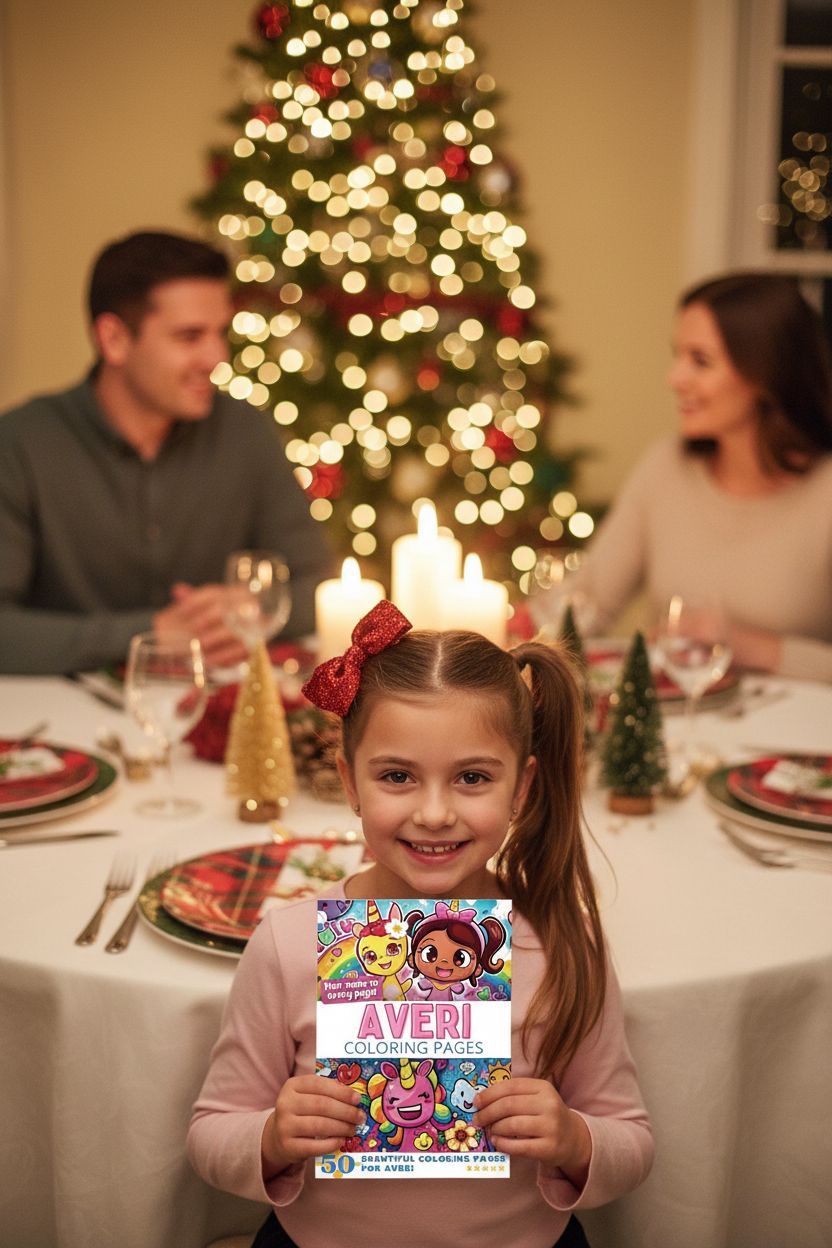 Averi Christmas coloring pages gift