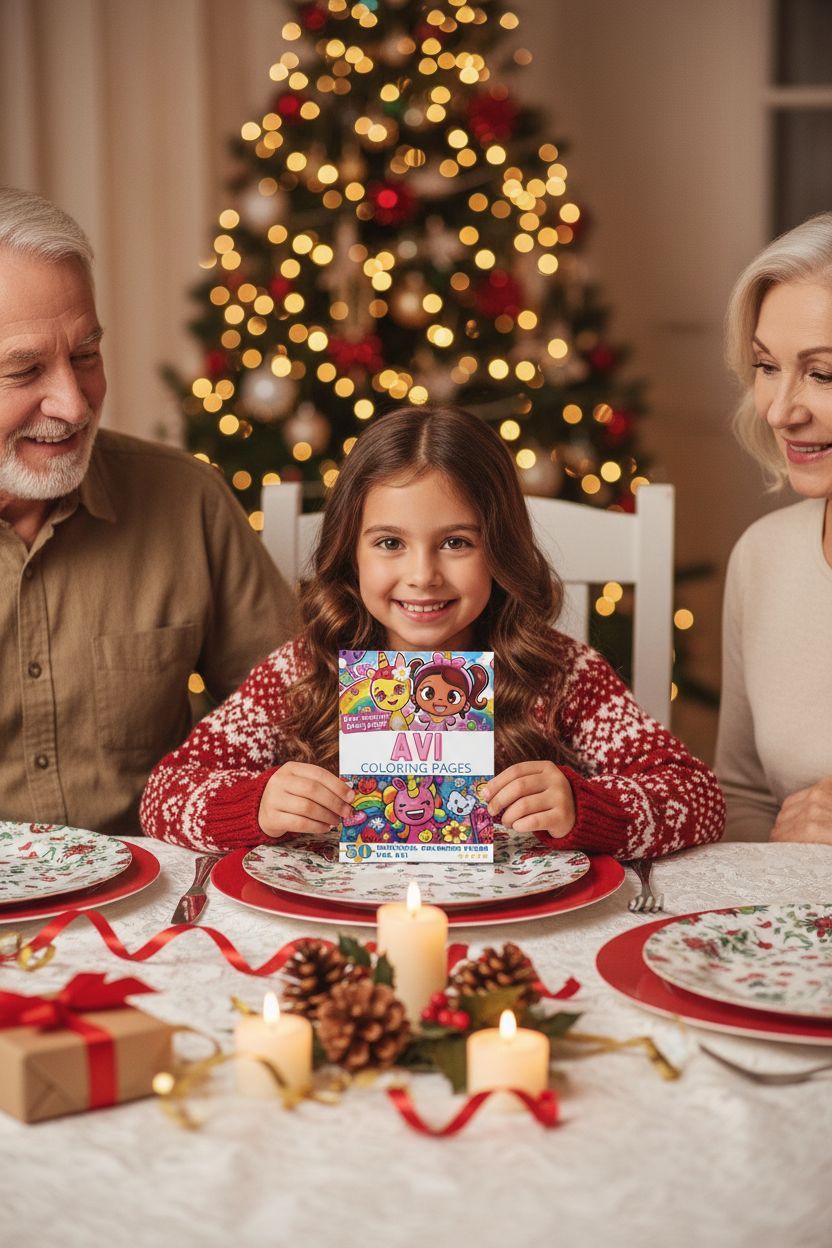 Avi Christmas coloring pages gift