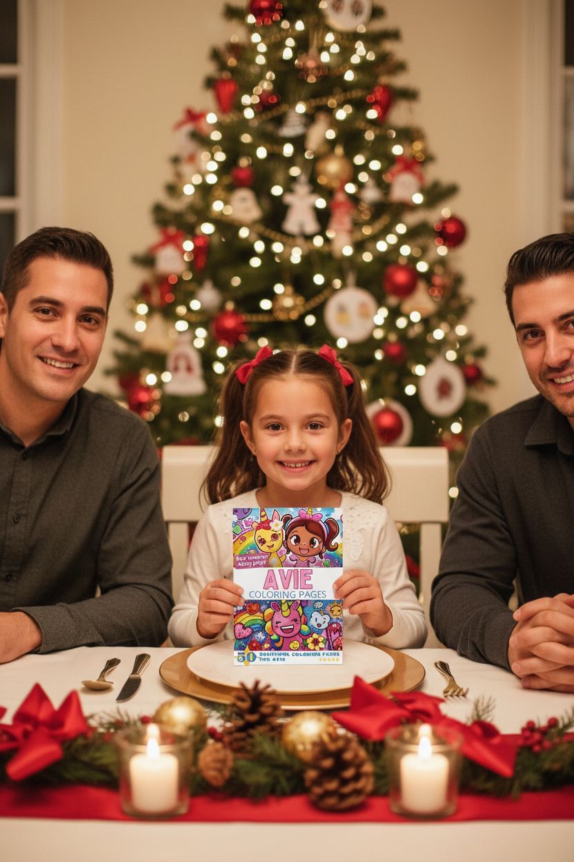 Avie Christmas coloring pages gift