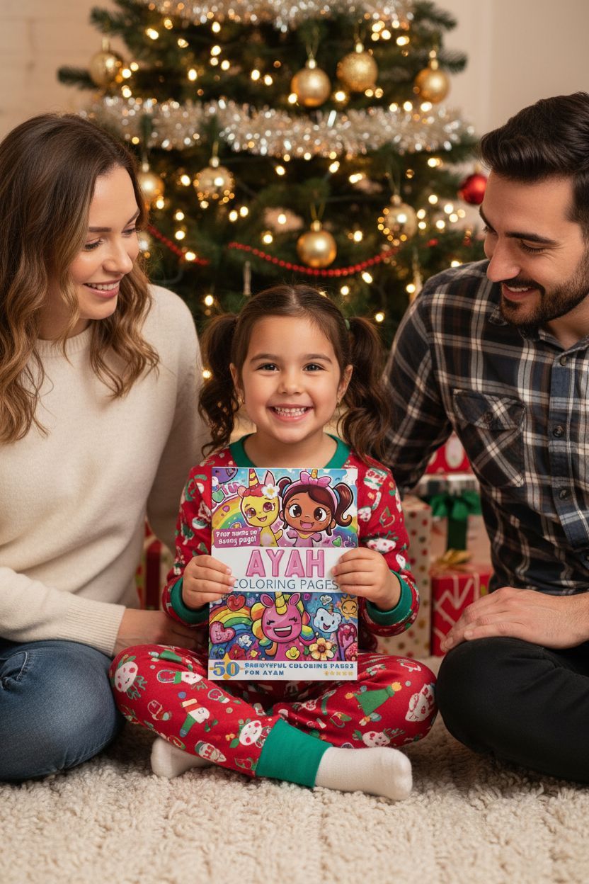 Ayah Christmas coloring pages gift
