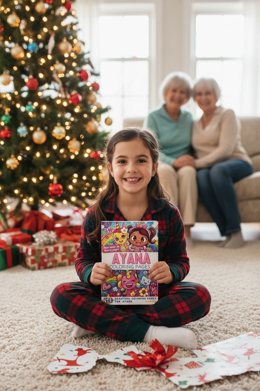 Ayana Christmas coloring pages gift