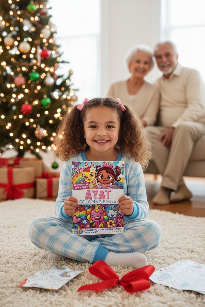 Ayat Christmas coloring pages gift