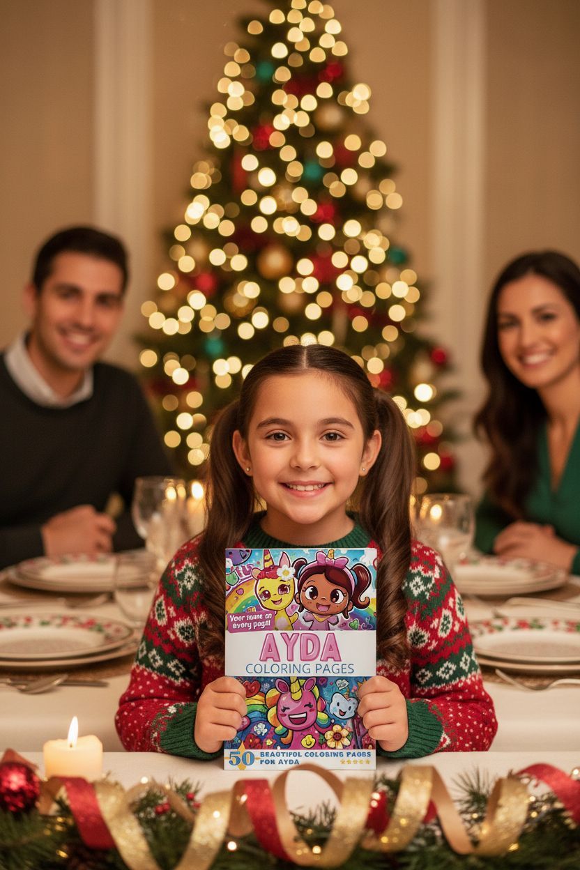 Ayda Christmas coloring pages gift
