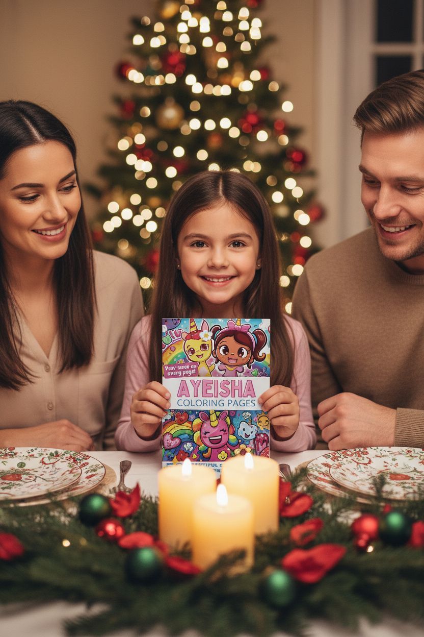 Ayeisha Christmas coloring pages gift