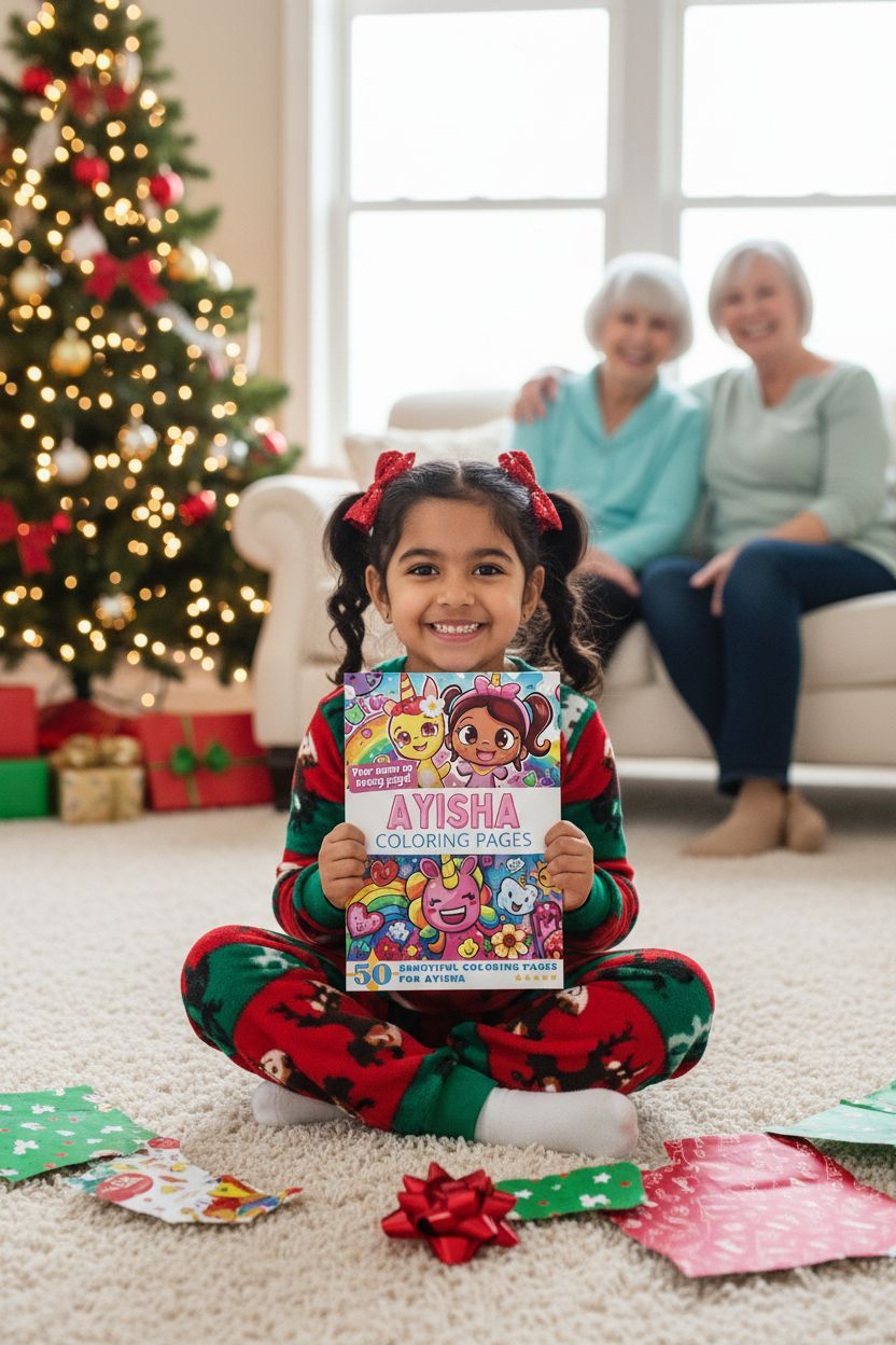 Ayisha Christmas coloring pages gift