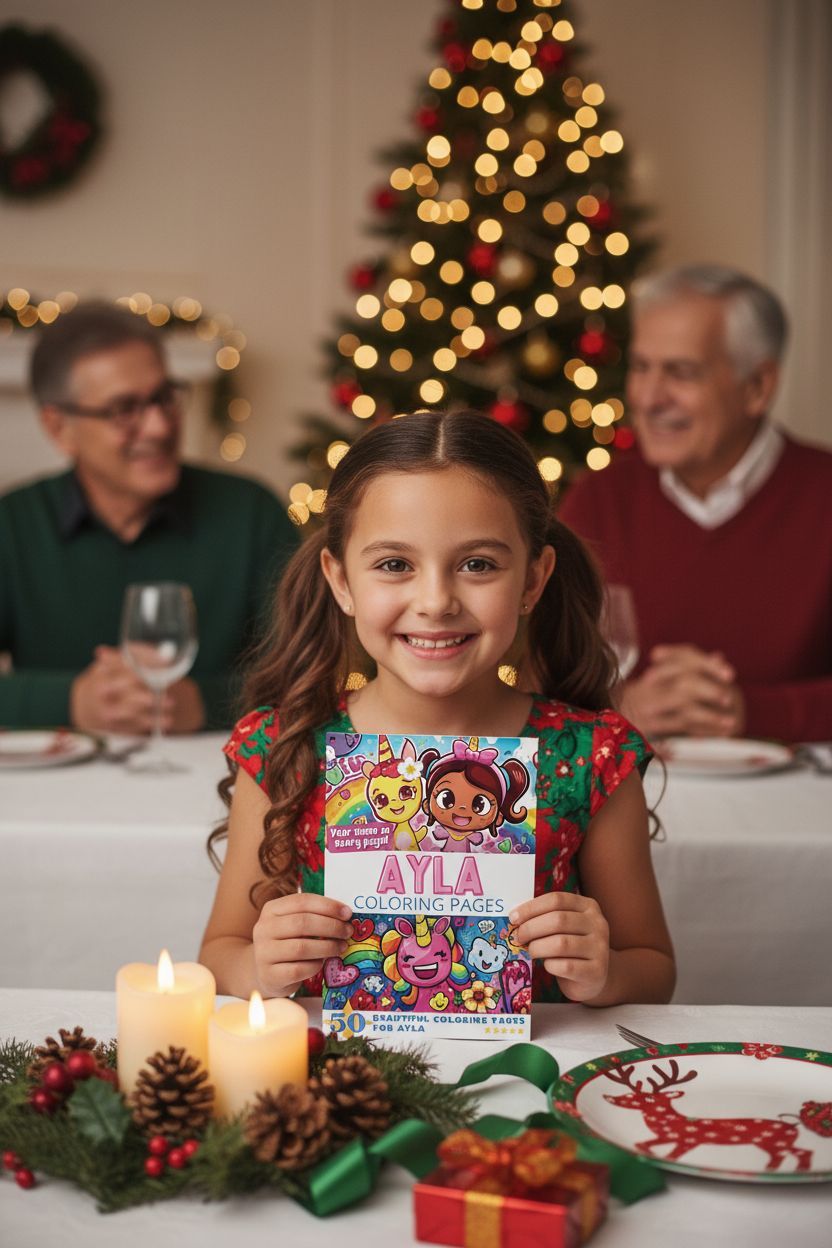 Ayla Christmas coloring pages gift