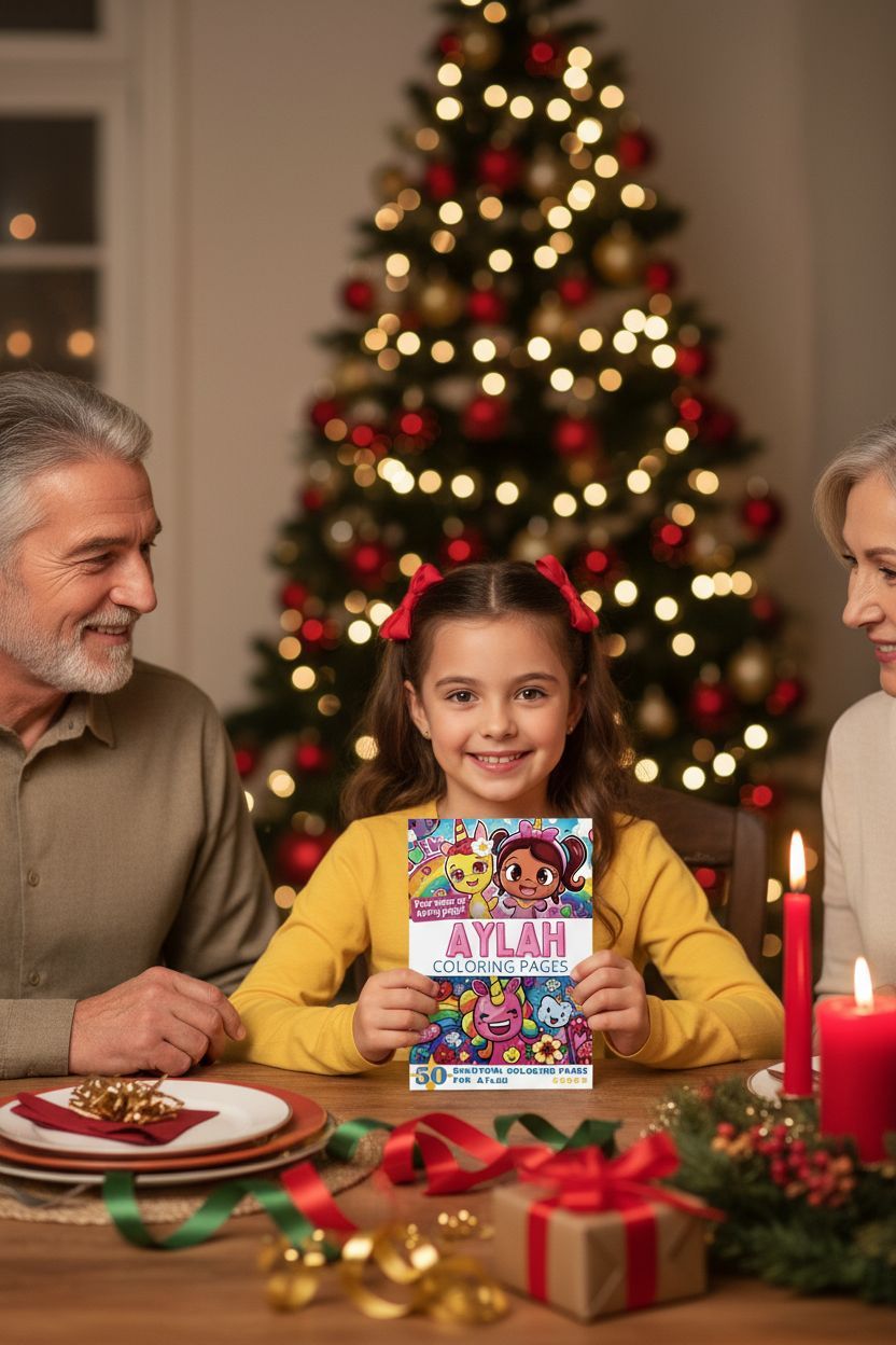Aylah Christmas coloring pages gift