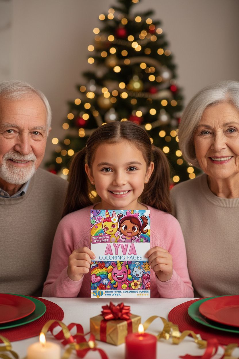 Ayva Christmas coloring pages gift