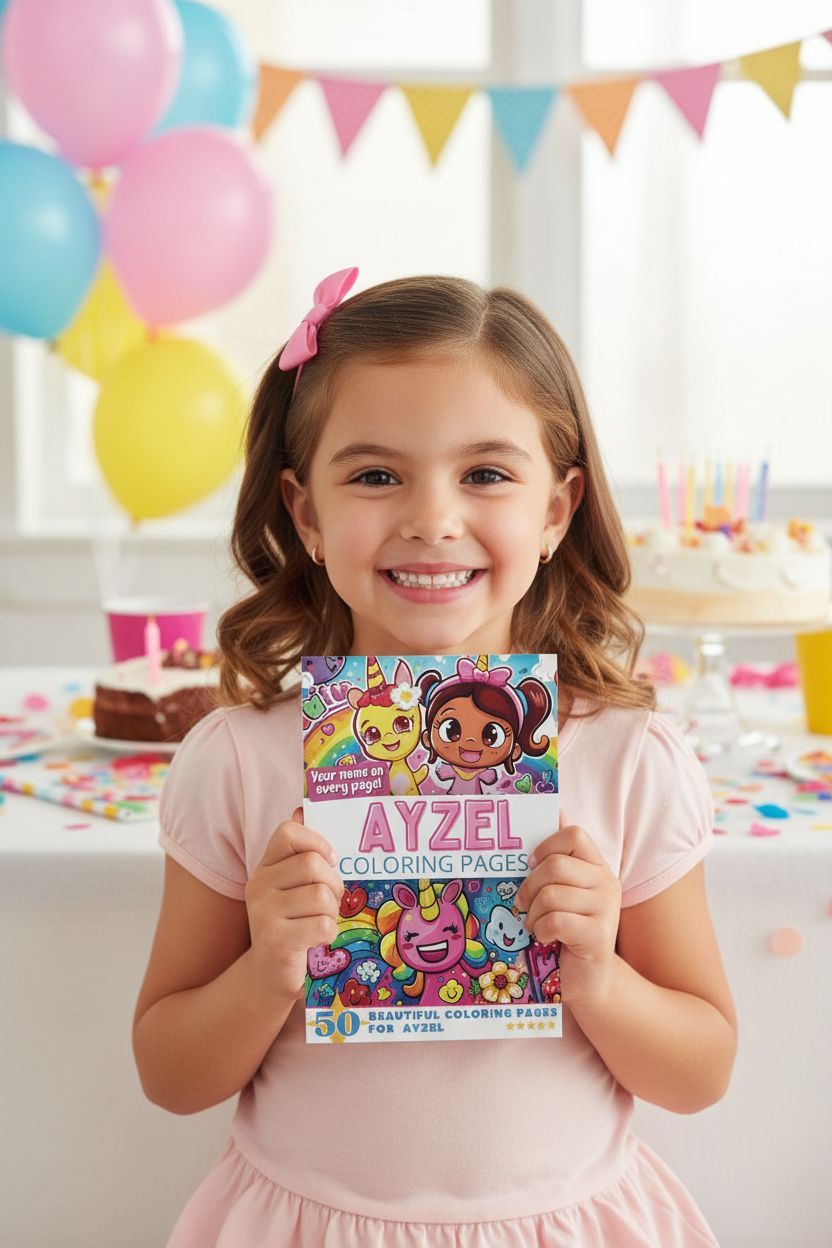 Ayzel coloring book in use