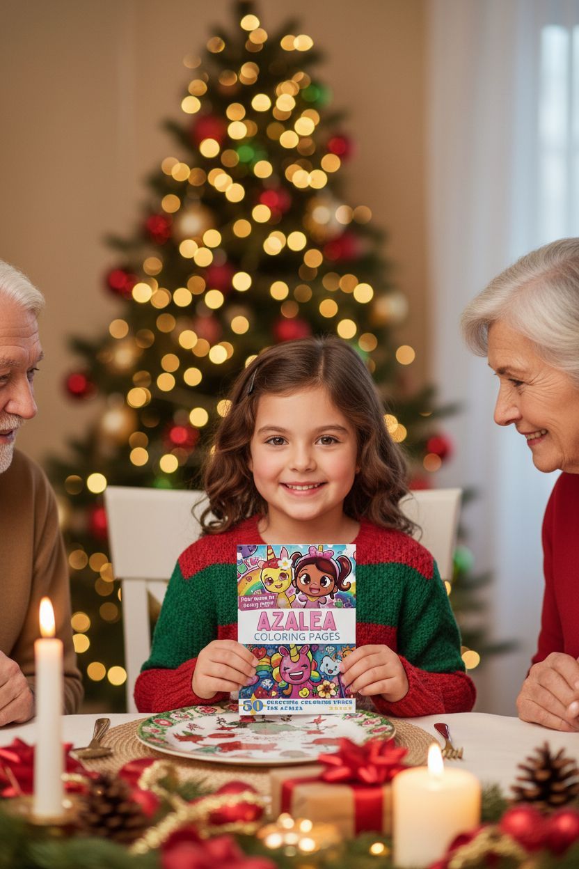 Azalea Christmas coloring pages gift