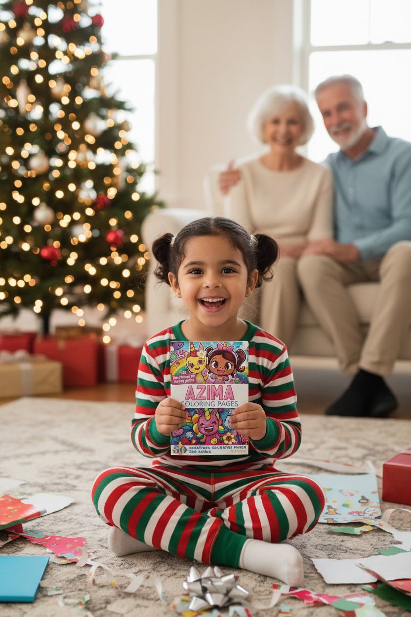 Azima Christmas coloring pages gift