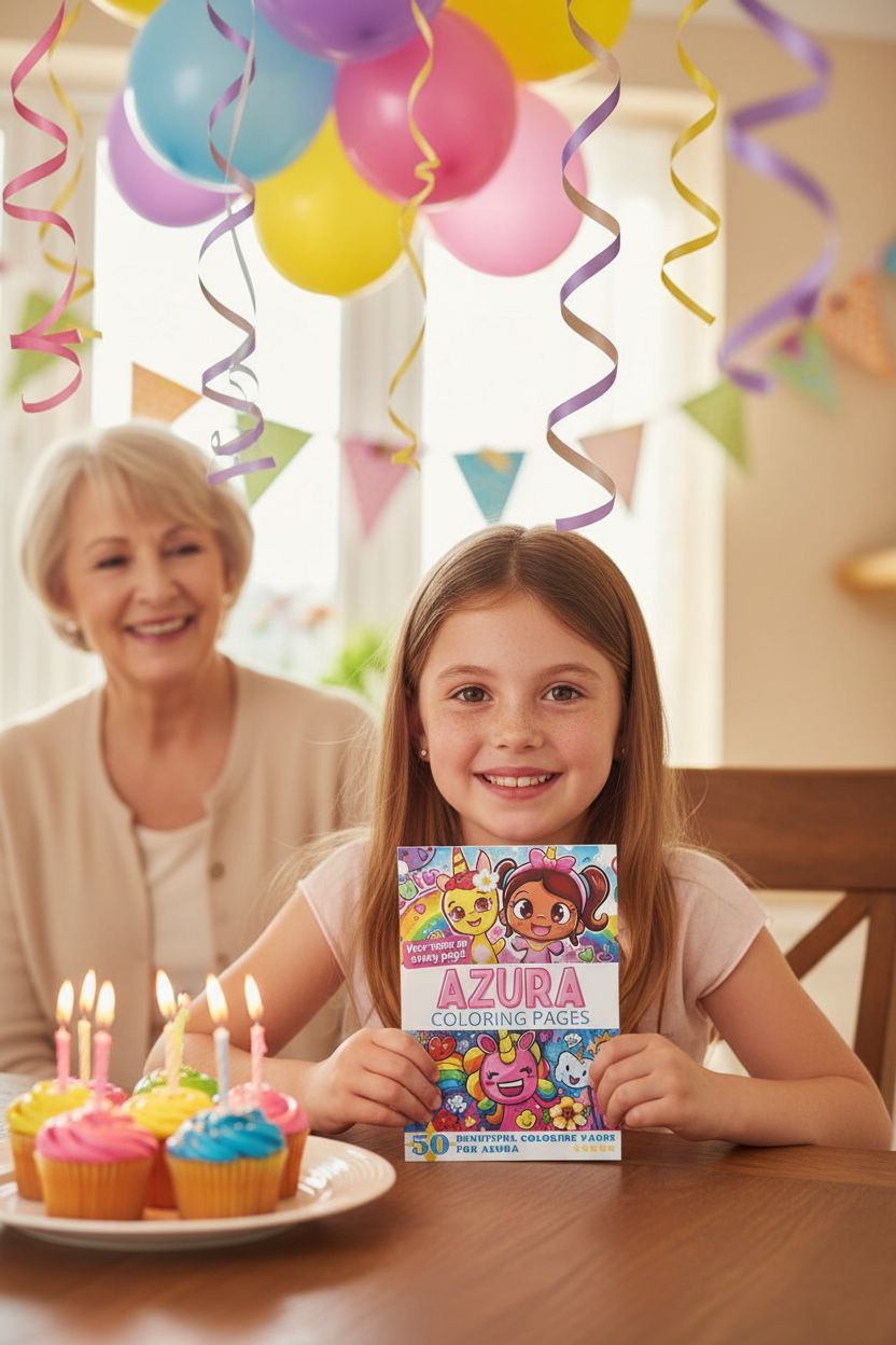 Azura coloring book in use