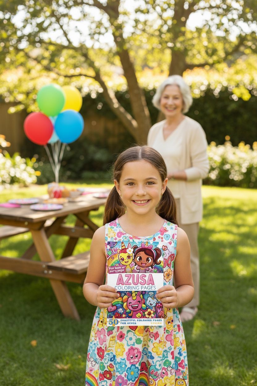 Azusa coloring book in use