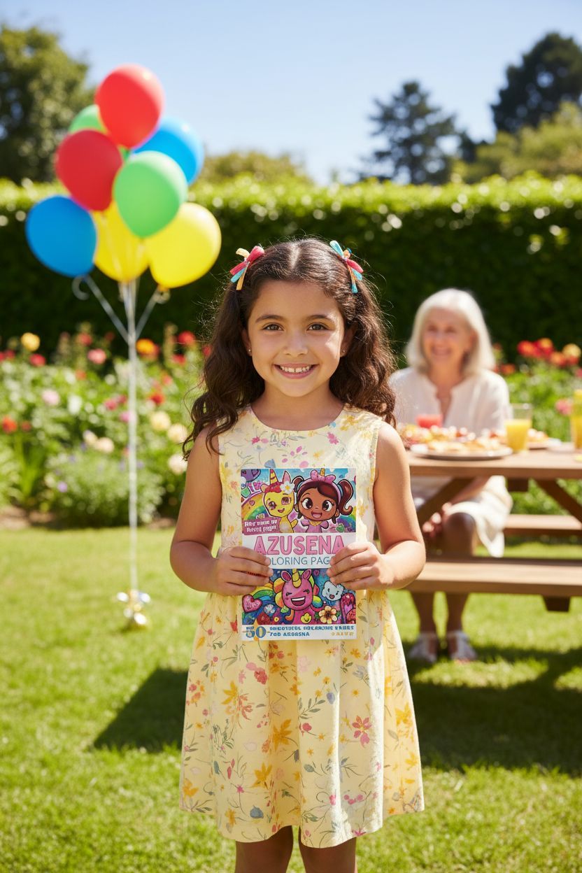 Azusena coloring book in use