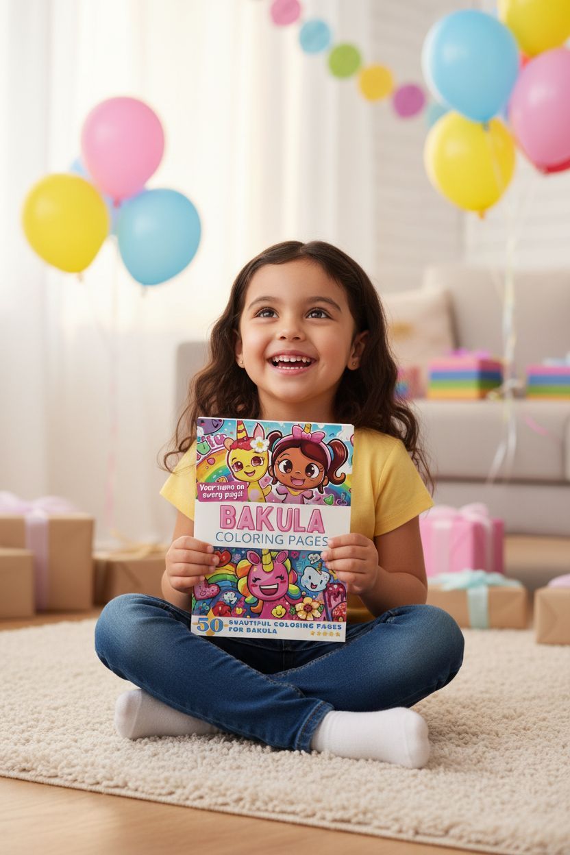 Bakula coloring book in use