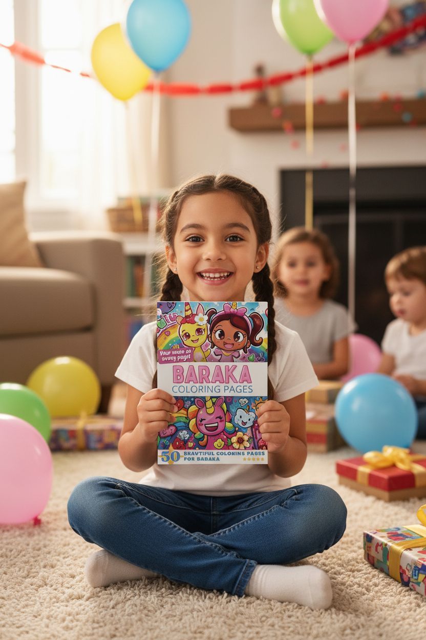 Baraka coloring book in use